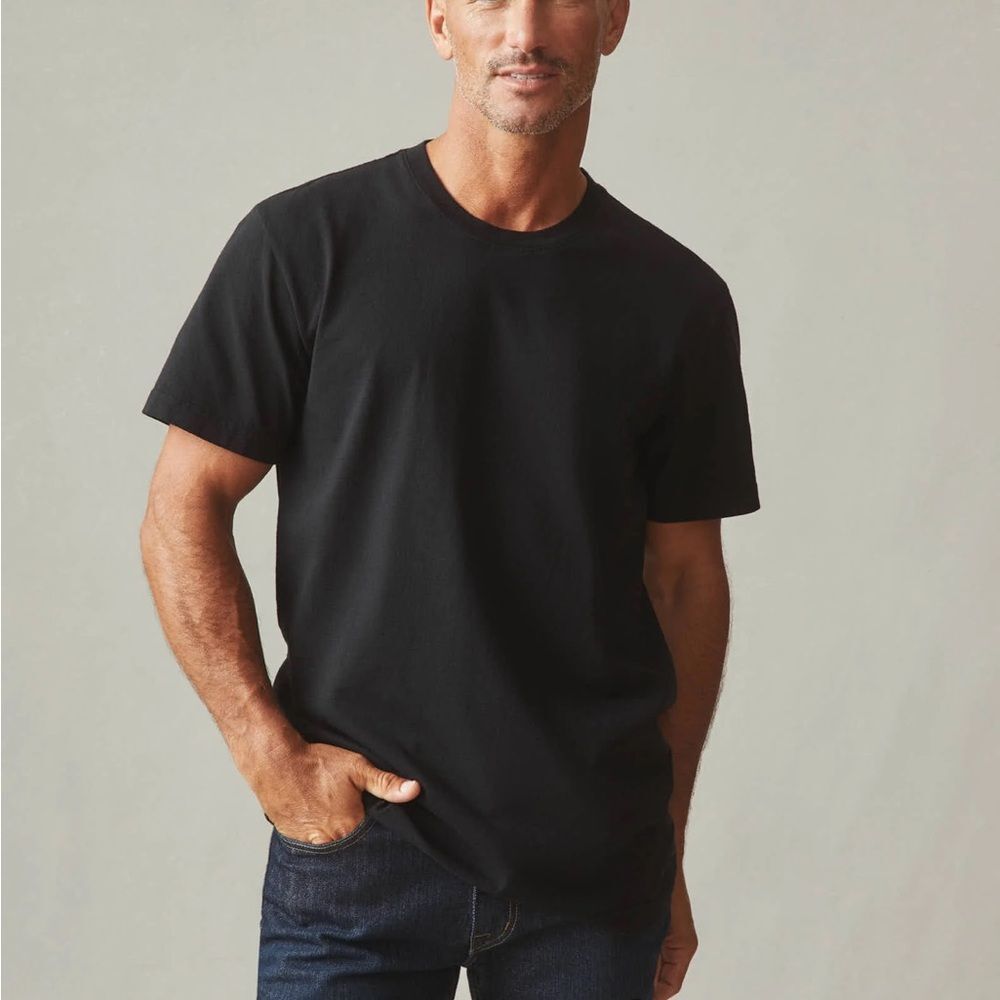 American Giant Mens Vintage Crew Tee Size XL Black Short Sleeve 100% Cotton